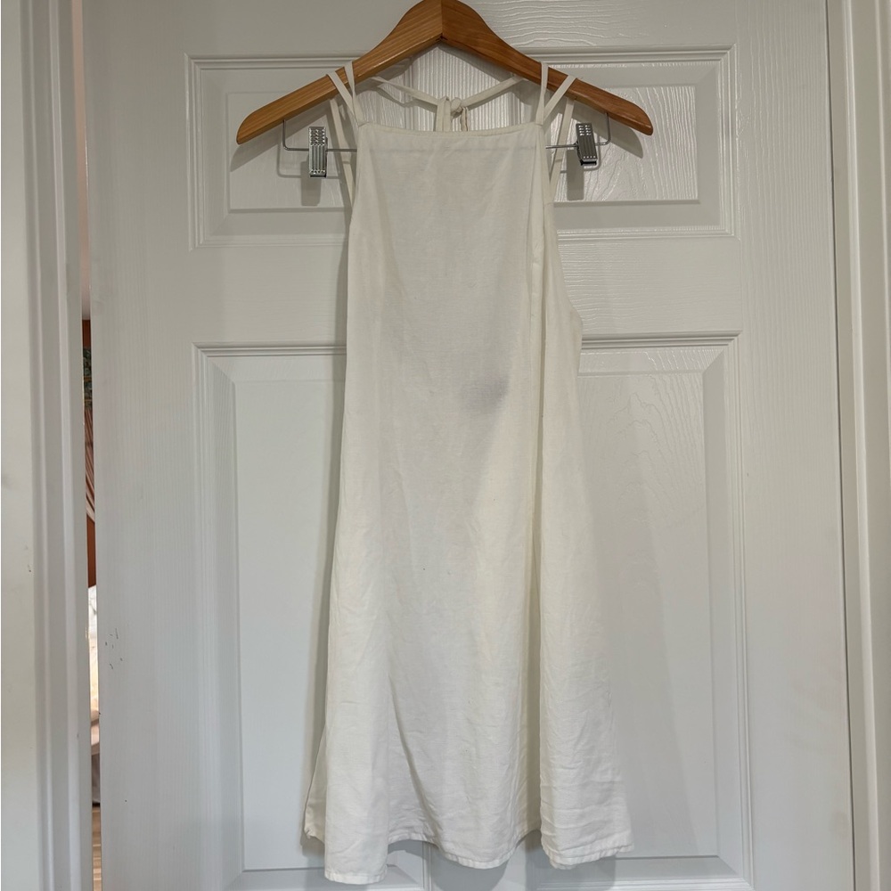 ASOS White Linen Strappy Mini Dress